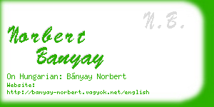 norbert banyay business card